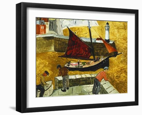 Mousehole, Cornwall, 1928-Christopher Wood-Framed Giclee Print
