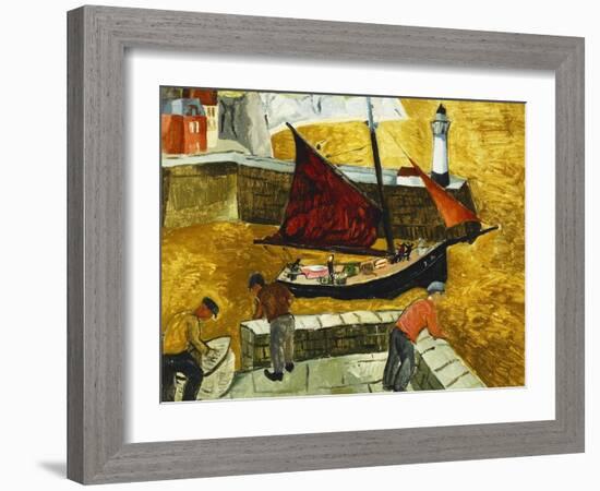 Mousehole, Cornwall-Christopher Wood-Framed Giclee Print