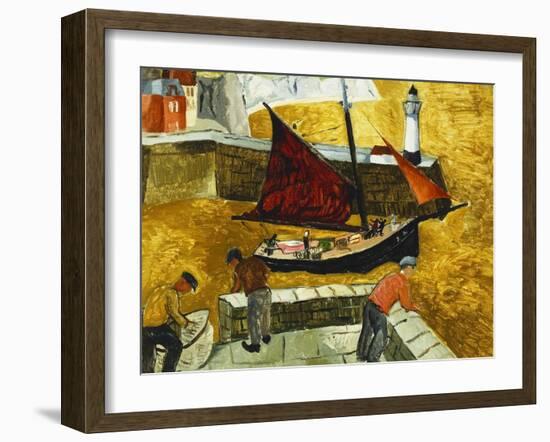 Mousehole, Cornwall-Christopher Wood-Framed Giclee Print