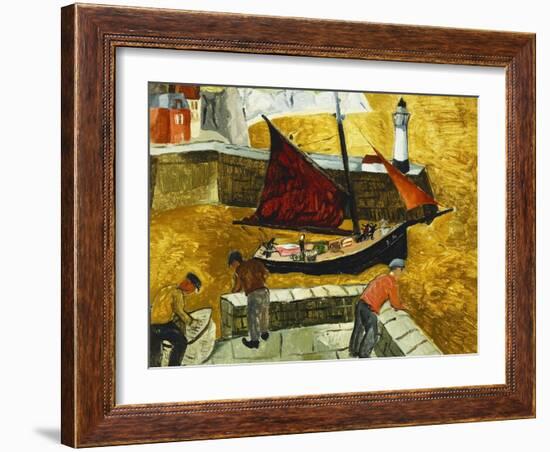 Mousehole, Cornwall-Christopher Wood-Framed Giclee Print