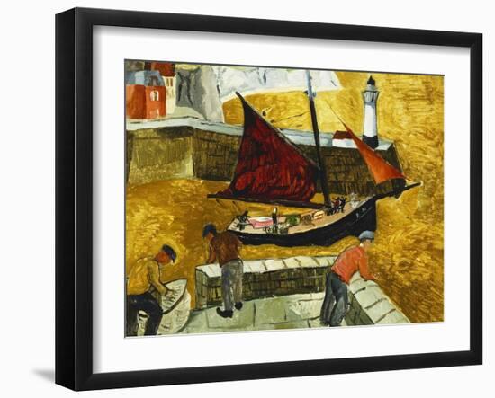 Mousehole, Cornwall-Christopher Wood-Framed Giclee Print