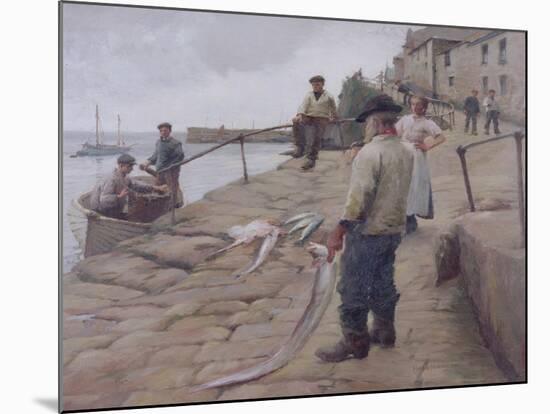 Mousehole Harbour, 1907-Harold Harvey-Mounted Giclee Print