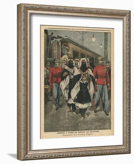 Moussa Ag Amastane Arriving in Paris-French School-Framed Giclee Print