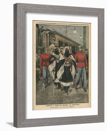 Moussa Ag Amastane Arriving in Paris-French School-Framed Giclee Print