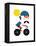 Moustached Cyclist-Dale Edwin Murray-Framed Premier Image Canvas