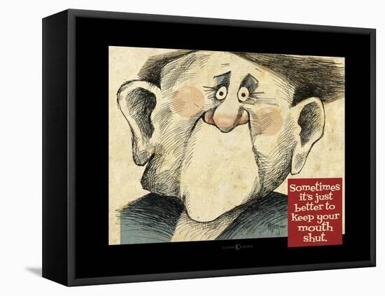 Mouth Shut Poster-Tim Nyberg-Framed Premier Image Canvas