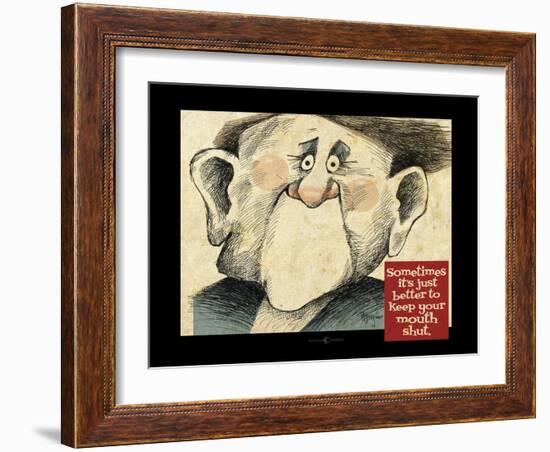 Mouth Shut Poster-Tim Nyberg-Framed Giclee Print