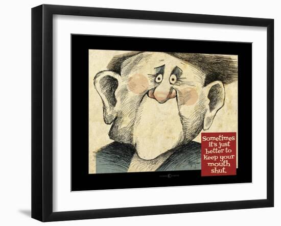 Mouth Shut Poster-Tim Nyberg-Framed Giclee Print