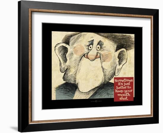 Mouth Shut Poster-Tim Nyberg-Framed Giclee Print