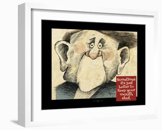 Mouth Shut Poster-Tim Nyberg-Framed Giclee Print