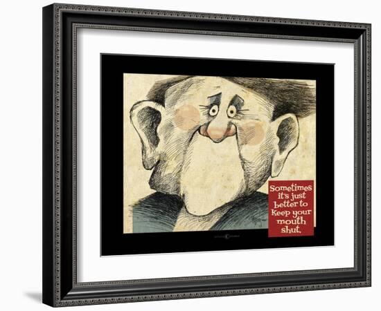 Mouth Shut Poster-Tim Nyberg-Framed Giclee Print