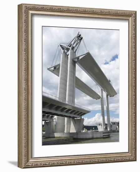 Movable Bridge Flaubert 2008 on River Seine During Armada 2008, Rouen, Normandy, France, Europe-Thouvenin Guy-Framed Photographic Print