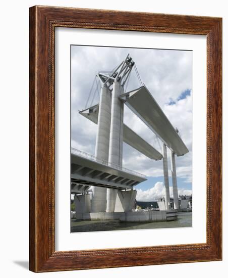 Movable Bridge Flaubert 2008 on River Seine During Armada 2008, Rouen, Normandy, France, Europe-Thouvenin Guy-Framed Photographic Print