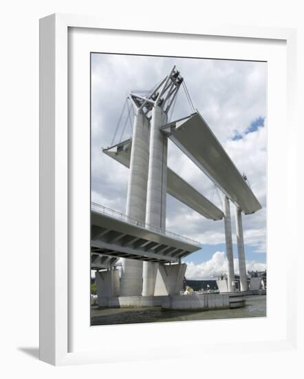 Movable Bridge Flaubert 2008 on River Seine During Armada 2008, Rouen, Normandy, France, Europe-Thouvenin Guy-Framed Photographic Print