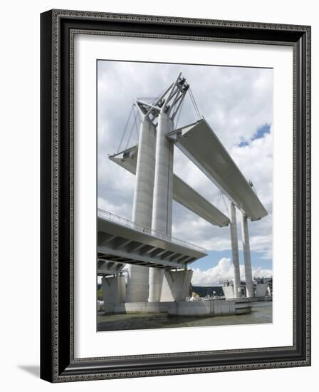 Movable Bridge Flaubert 2008 on River Seine During Armada 2008, Rouen, Normandy, France, Europe-Thouvenin Guy-Framed Photographic Print