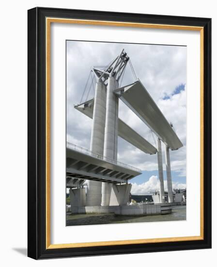 Movable Bridge Flaubert 2008 on River Seine During Armada 2008, Rouen, Normandy, France, Europe-Thouvenin Guy-Framed Photographic Print