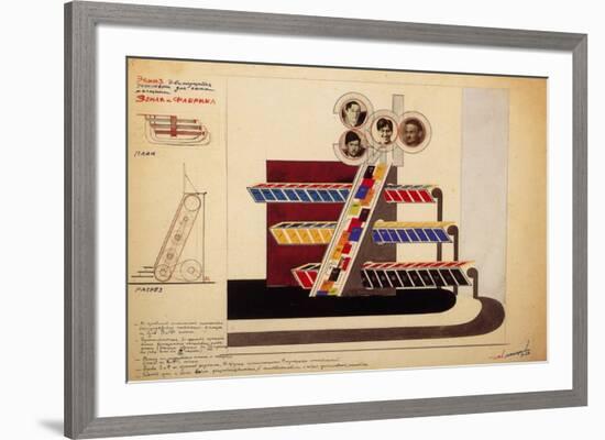 Movable Display for the Bookstore Window of the Publishing Land and Factory-El Lissitzky-Framed Giclee Print