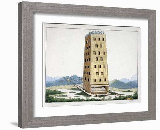 Moveable siege tower, designed after Caesar's tower at Namur, 1842-Friedrich Martin von Reibisch-Framed Giclee Print