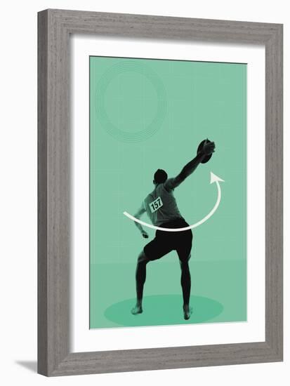 Movement for the discus throw-null-Framed Giclee Print