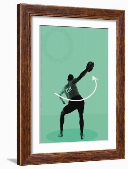 Movement for the discus throw-null-Framed Giclee Print