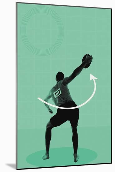 Movement for the discus throw-null-Mounted Giclee Print