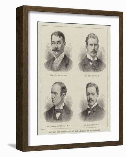 Movers and Seconders of the Address in Parliament-null-Framed Giclee Print