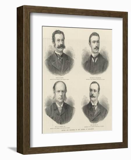 Movers and Seconders of the Address in Parliament-null-Framed Giclee Print