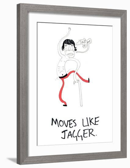 Moves Like Jagger-null-Framed Giclee Print