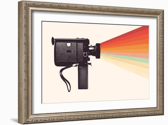 Movie Camera Rainbow-Florent Bodart-Framed Giclee Print