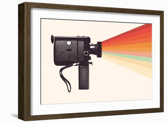 Movie Camera Rainbow-Florent Bodart-Framed Giclee Print