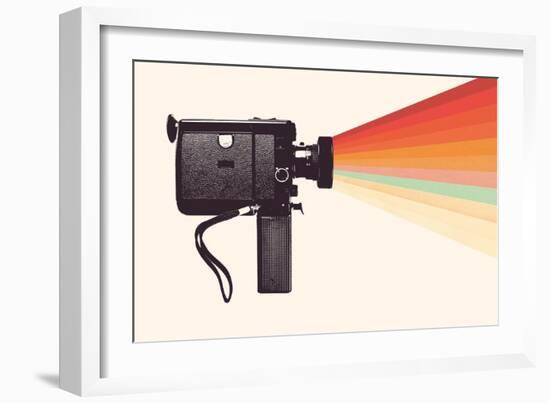 Movie Camera Rainbow-Florent Bodart-Framed Giclee Print