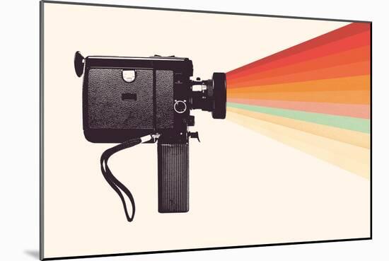 Movie Camera Rainbow-Florent Bodart-Mounted Giclee Print