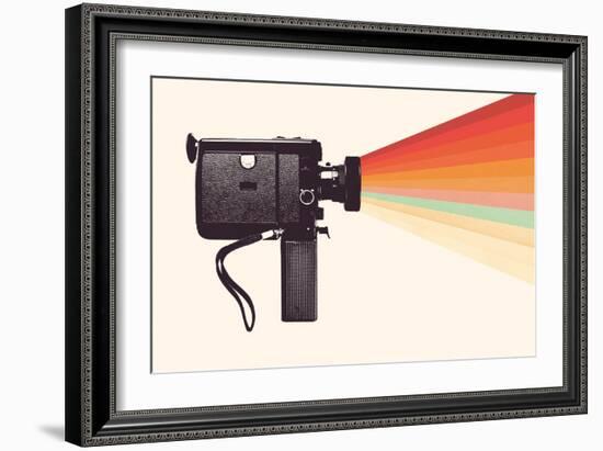 Movie Camera Rainbow-Florent Bodart-Framed Giclee Print