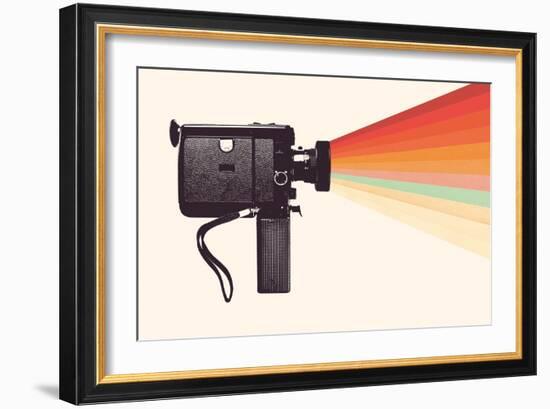 Movie Camera Rainbow-Florent Bodart-Framed Giclee Print