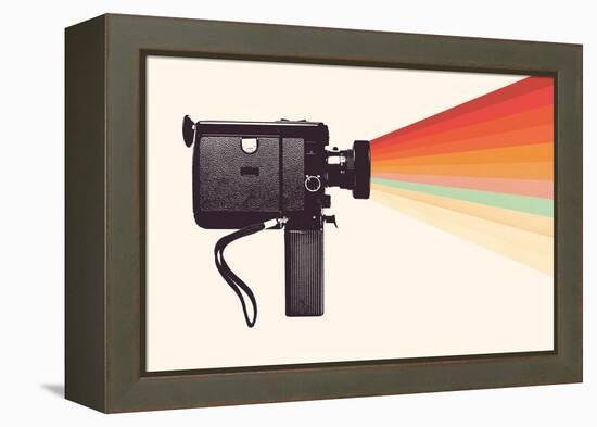 Movie Camera Rainbow-Florent Bodart-Framed Premier Image Canvas