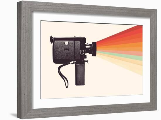 Movie Camera Rainbow-Florent Bodart-Framed Premium Giclee Print