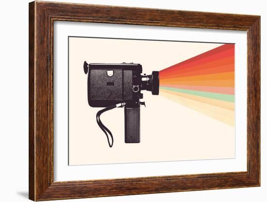 Movie Camera Rainbow-Florent Bodart-Framed Premium Giclee Print