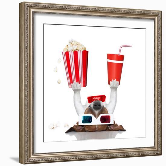 Movie Cinema Dog-Javier Brosch-Framed Photographic Print