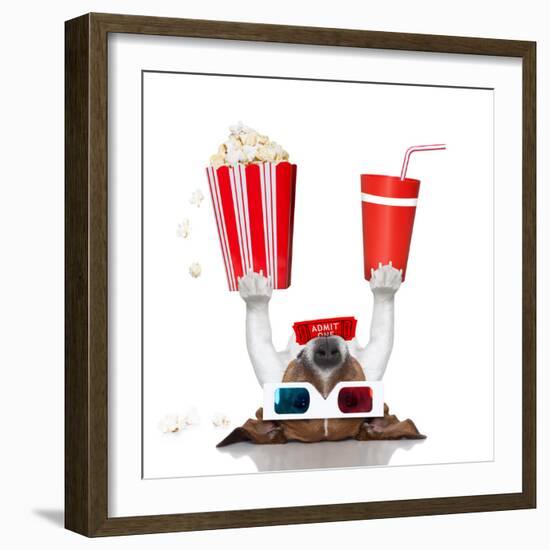 Movie Cinema Dog-Javier Brosch-Framed Photographic Print