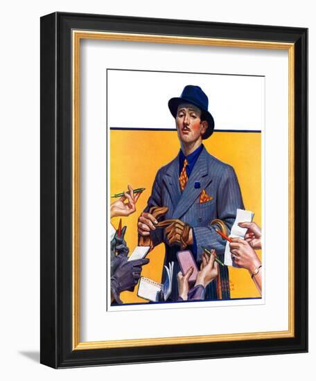 "Movie Idol,"February 5, 1938-Edgar Franklin Wittmack-Framed Giclee Print