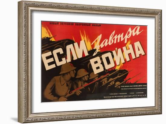 Movie Poster If Tomorrow War Comes, Anonymous .1938 (Lithograph)-Anonymous Anonymous-Framed Giclee Print