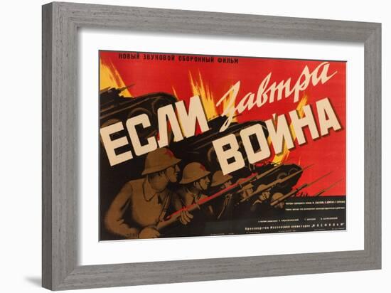 Movie Poster If Tomorrow War Comes, Anonymous .1938 (Lithograph)-Anonymous Anonymous-Framed Giclee Print