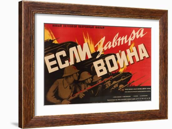 Movie Poster If Tomorrow War Comes, Anonymous .1938 (Lithograph)-Anonymous Anonymous-Framed Giclee Print