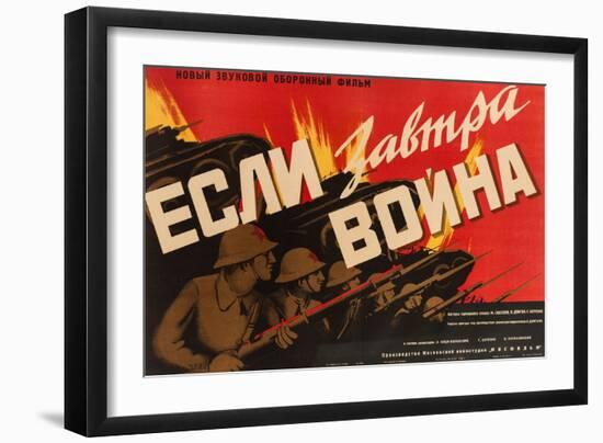 Movie Poster If Tomorrow War Comes, Anonymous .1938 (Lithograph)-Anonymous Anonymous-Framed Giclee Print