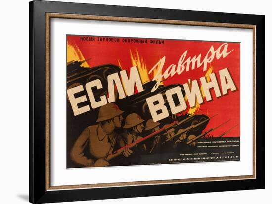 Movie Poster If Tomorrow War Comes, Anonymous .1938 (Lithograph)-Anonymous Anonymous-Framed Giclee Print