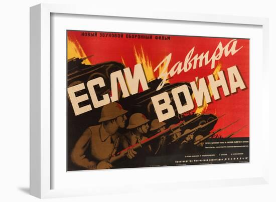 Movie Poster If Tomorrow War Comes, Anonymous .1938 (Lithograph)-Anonymous Anonymous-Framed Giclee Print