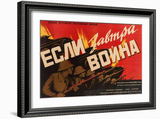 Movie Poster If Tomorrow War Comes, Anonymous .1938 (Lithograph)-Anonymous Anonymous-Framed Giclee Print