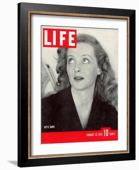 Movie Star Bette Davis at Home, January 23, 1939-Alfred Eisenstaedt-Framed Photographic Print