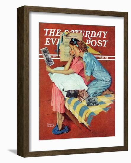 "Movie Star" Saturday Evening Post Cover, February 19,1938-Norman Rockwell-Framed Giclee Print