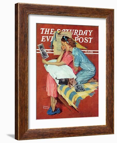 "Movie Star" Saturday Evening Post Cover, February 19,1938-Norman Rockwell-Framed Giclee Print